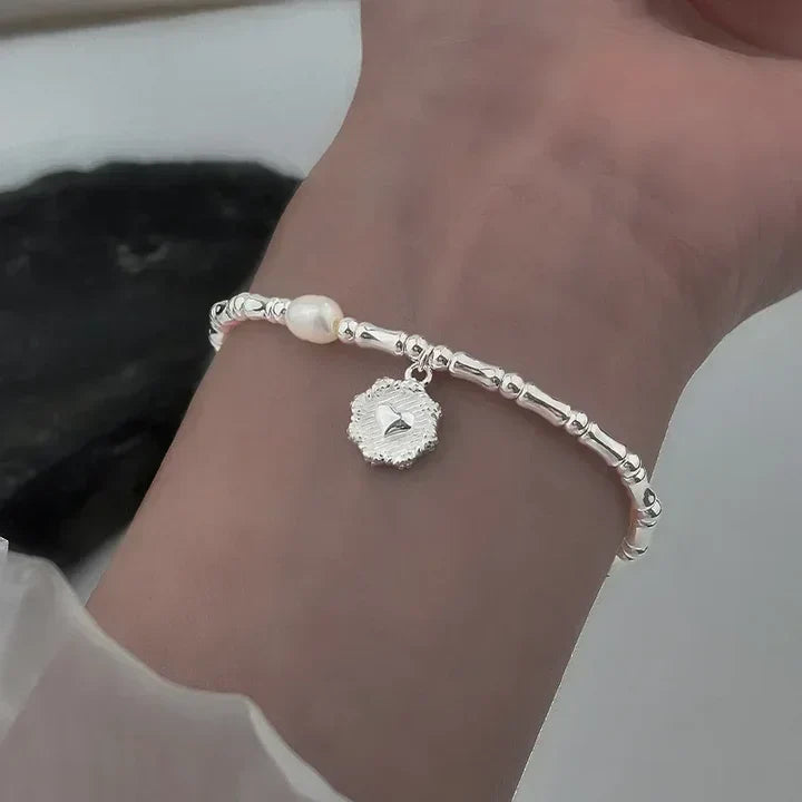 Pulsera de Corazón de Madreperla