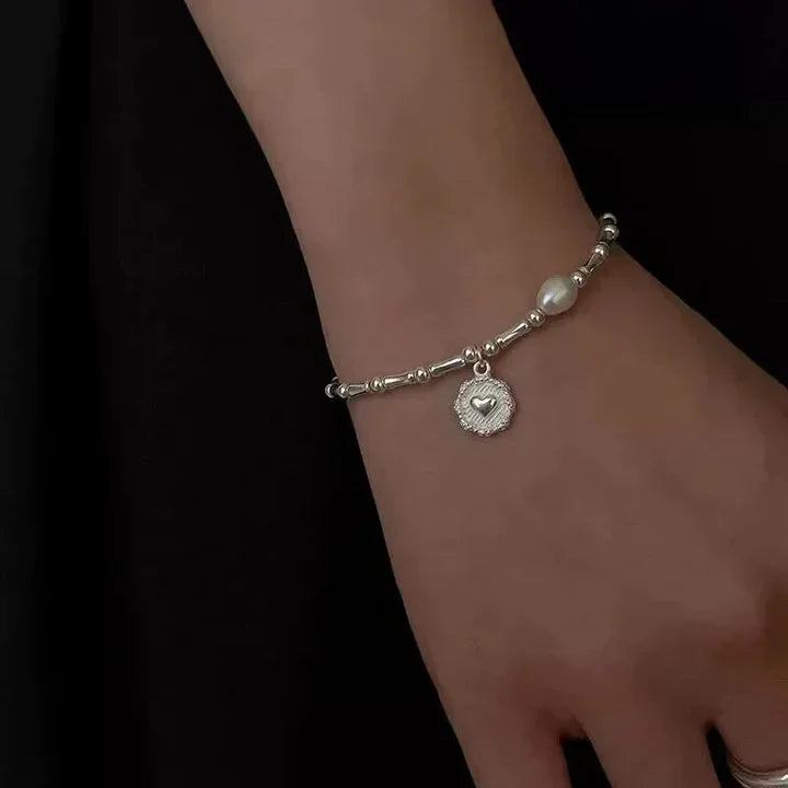 Pulsera de Corazón de Madreperla